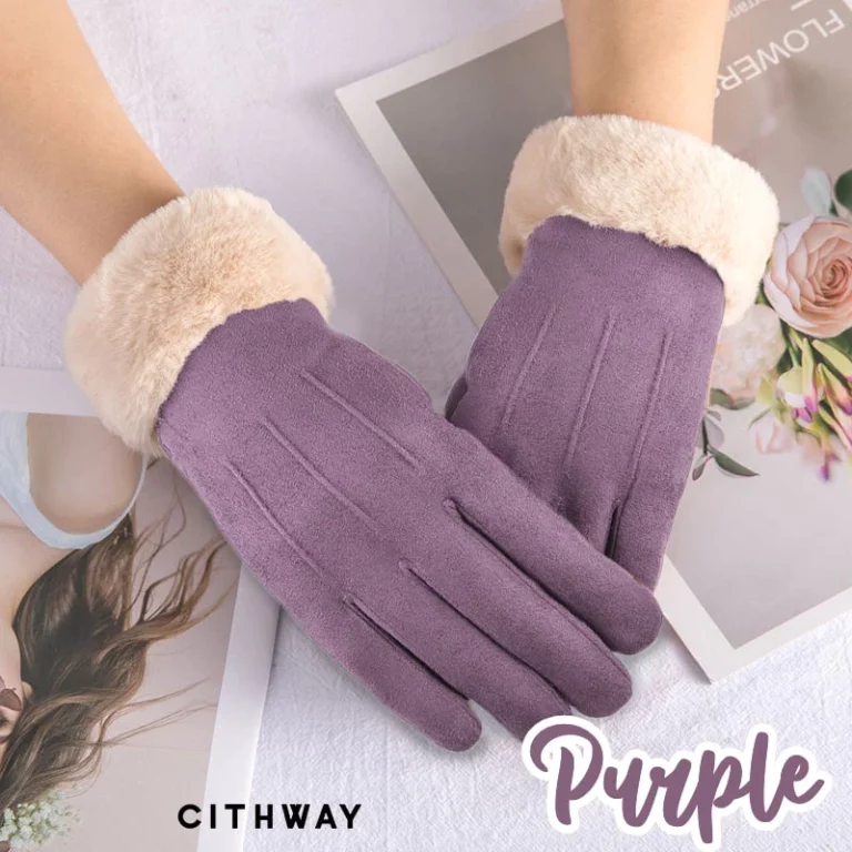 Cithway™ Cute Fluffy Cuffs Women Suede Gloves