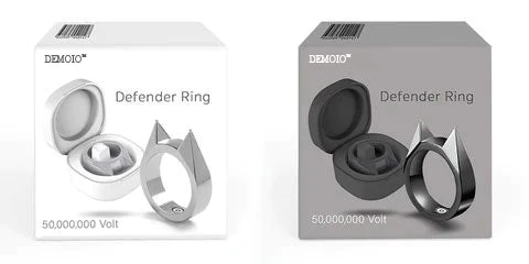 DEMOIO™ presents the 50,000,000 Volt Self-Defense Electroshock Ring