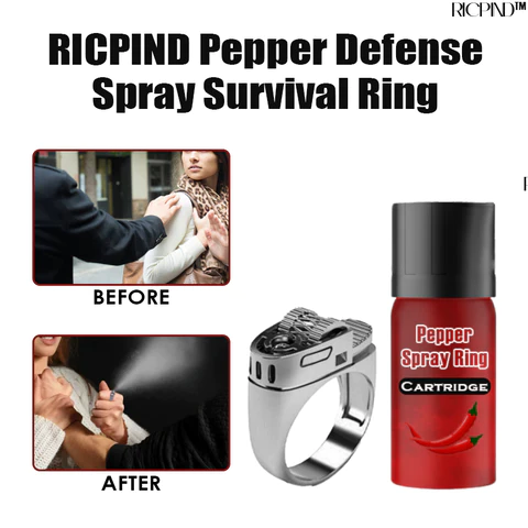 RICPIND Pepper Defense Spray Survival Ring