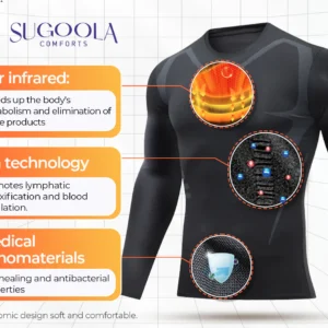 Sugoola™ Far-Infrared Tourmaline Therapy Gynecomastia Mens Undershirt