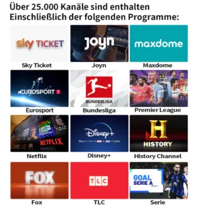 TIMNAMY™ TV-Streaming-Gerät - kostenloser Zugang zu allen Kanälen - keine monatliche Gebühr