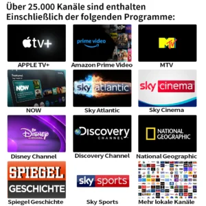 TIMNAMY™ TV-Streaming-Gerät - kostenloser Zugang zu allen Kanälen - keine monatliche Gebühr