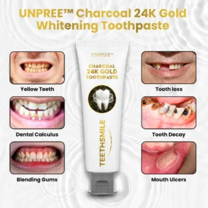 UNPREE™ Charcoal 24K Gold Whitening Toothpaste