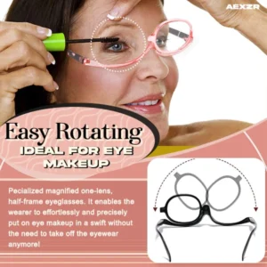 Aexzr™ Magnifying Flip-Lens Cosmetic Eye Glasses