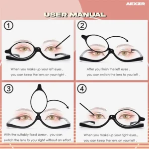 Aexzr™ Magnifying Flip-Lens Cosmetic Eye Glasses