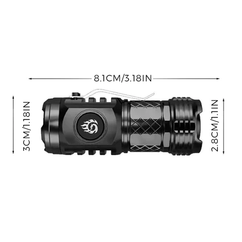 German Three-eyed Monster Mini Flash Super Power Flashlight