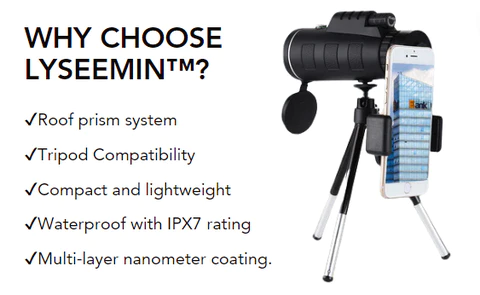 Lyseemin™ StellarView 500X Ultra-Portable Night Vision Binoculars