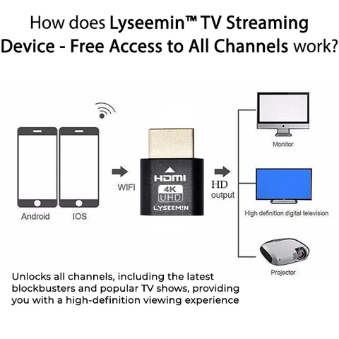 Lyseemin™ TV Streaming Device - Free Access to All Channels