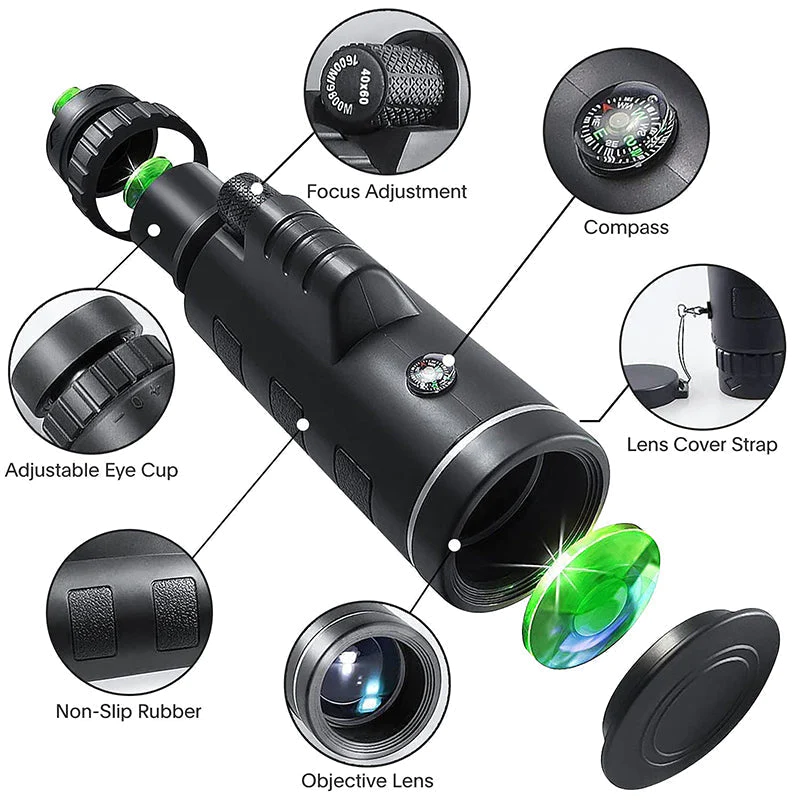 NOWORDUP 500X Night Vision Ultra-Portable Telescope