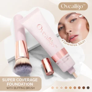 Oveallgo™ Super Coverage Foundation with Buffing Brush