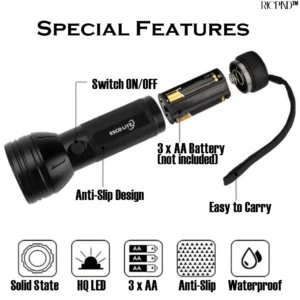 RICPIND 2 UltraBeam UV Ultraviolet Flashlight