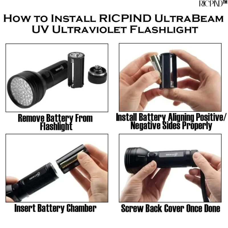 RICPIND 2 UltraBeam UV Ultraviolet Flashlight