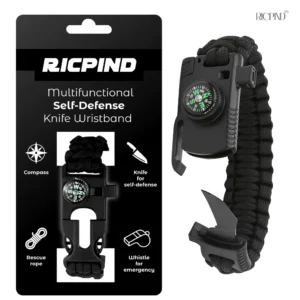 RICPIND Multifunctional Self-Defense Knife Wristband