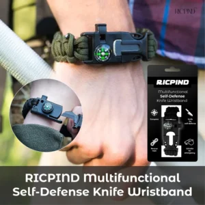 RICPIND Multifunctional Self-Defense Knife Wristband