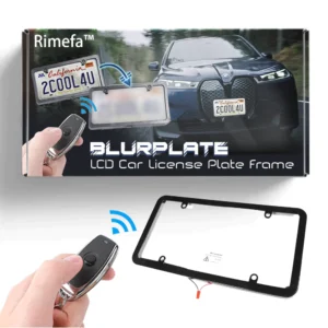 Rimefa™ Anti-Tracking AUTO BlurPlate LCD Car License Plate Frame