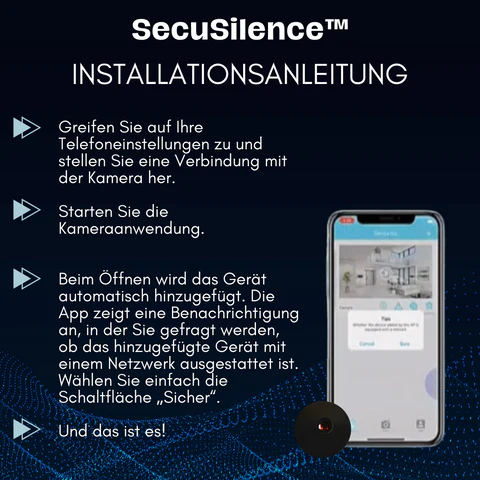 SecuSilence™ Drahtlose Minikamera