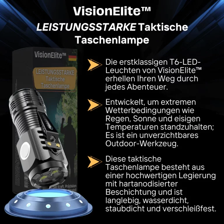 VisionElite™ LEISTUNGSSTARKE Taktische Taschenlampe