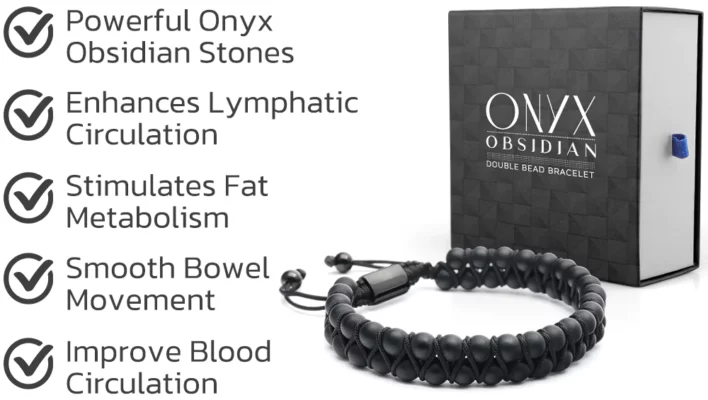 Futusly™ BloatedOut ONYX Obsidian Double Bead Bracelet