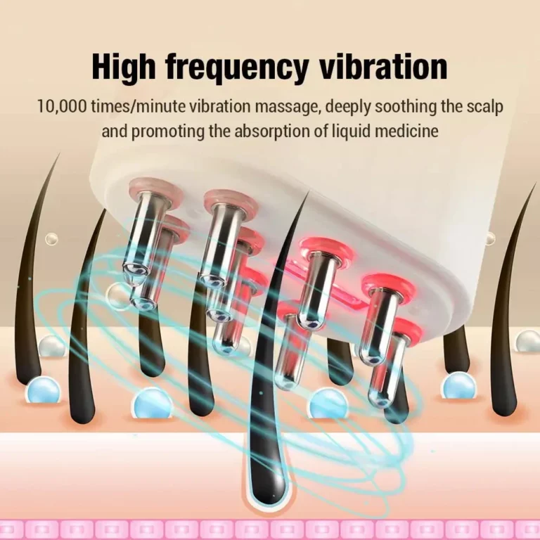 PORTABLE EMS VIBRATION MASSAGE COMB MICRO-CURRENT SCALP