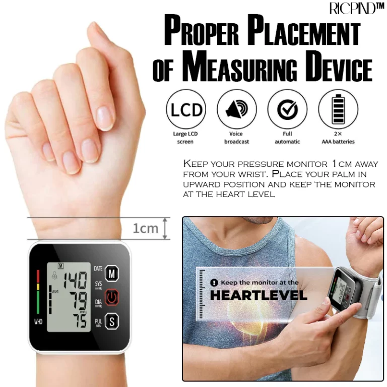 RICPIND Automatic Wrist Blood Pressure Monitor