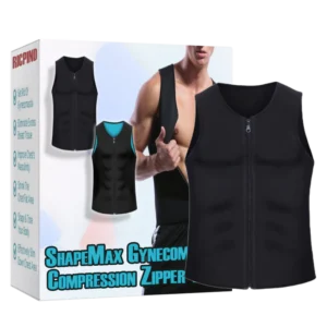 RICPIND ShapeMax Gynecomastia Compression Zipper Vest