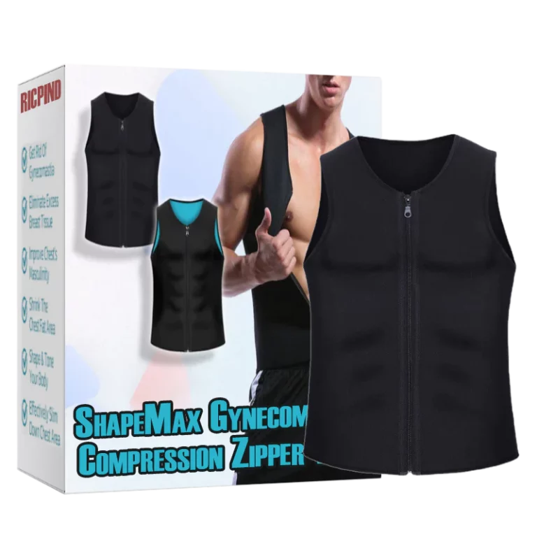 RICPIND ShapeMax Gynecomastia Compression Zipper Vest