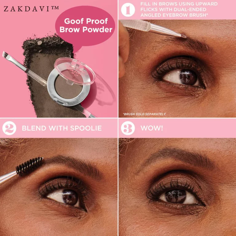 Zakdavi Cosmetics Goof Proof Brow Powder and Brush Set