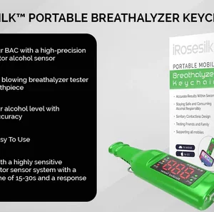 iRosesilk™ DRIVE SAFE Portable Mobile Breathalyzer Keychain