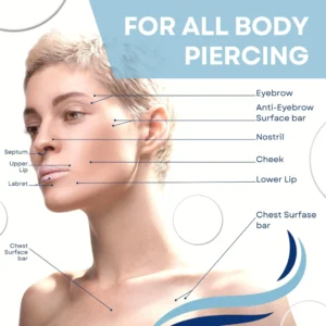 AAFQ™ 2PC Piercing Aftercare Set - Saline Cleanser Spray Keloid Bump Removal - Wound Wash Soothe Scar Moisturize Skin - Natural Recovery Solution