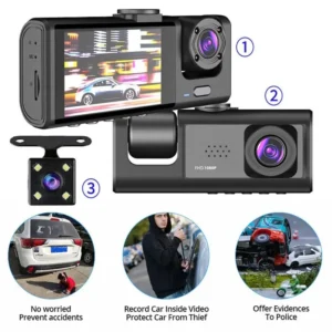 Dash Cam W/ IR Night Vision Loop Recording & 2