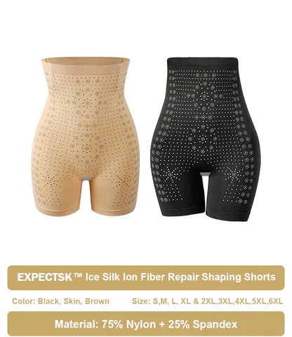 EXPECTSKY™ High waisted Ice Silk ion Fiber Repair Shaper shorts