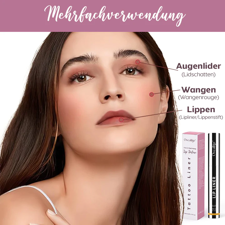 Fivfivgo™ 3-in-1 Abziehbar Lippen definieren Tattoo-Liner