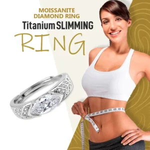 Magnetology Lymphvity Therapy Titanium ION Moissanite Diamond Ring