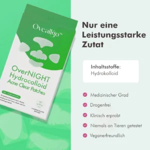 Oveallgo™ Hydrokolloid-Akne-Klarpflaster über Nacht