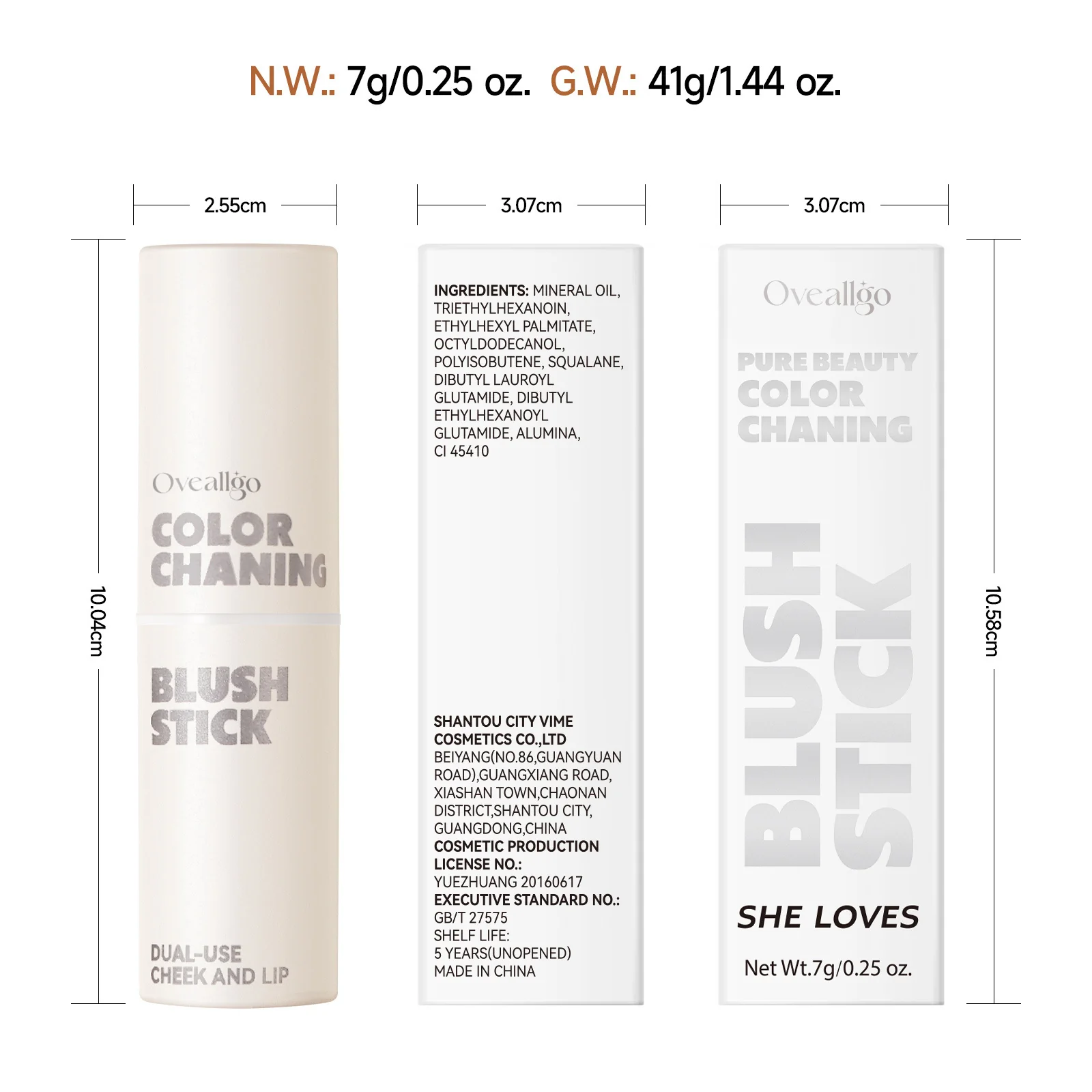 Oveallgo™ PH Value Color Changing Blush Stick