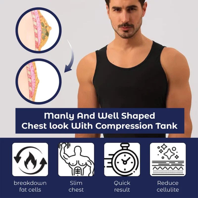 RICPIND Men ChestFirming Tank Top