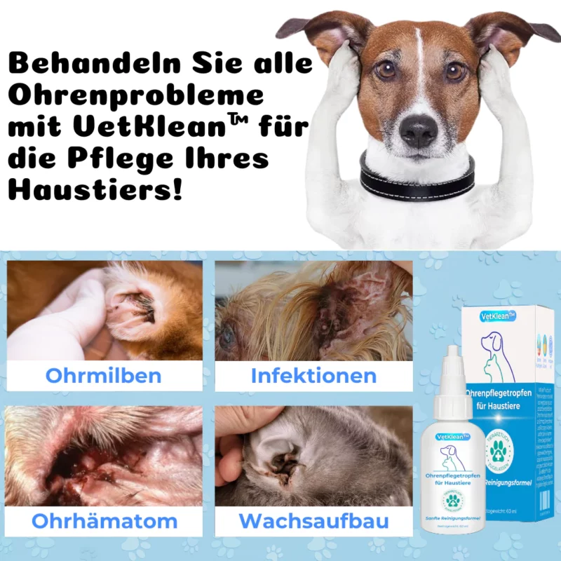 VetKlean™ Ohrenpflegetropfen für Haustiere