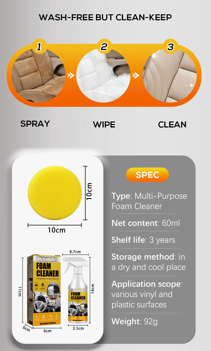 iRosesilk™ Multi-Purpose Foam Cleaner