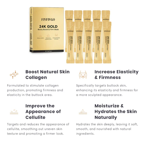 Fivfivgo™ 24K Gold Hintern-Boost und Firm Maske
