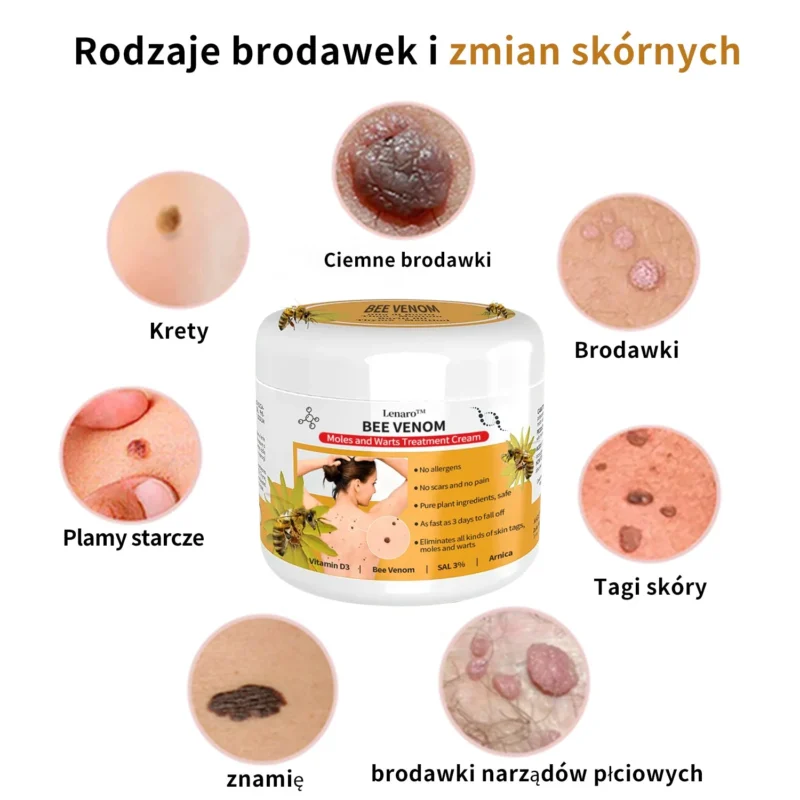 Lenaro™ Krem leczący znamiona i brodawki z jadem pszczelim