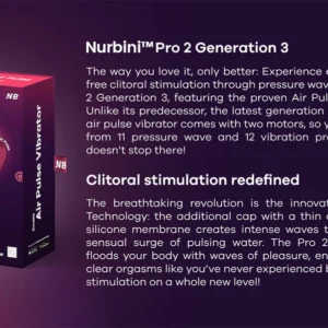 Nurbini™ Pro 2 Generation-Air-Pulse Clitoris Stimulating Vibrator with Liquid-Air Technology