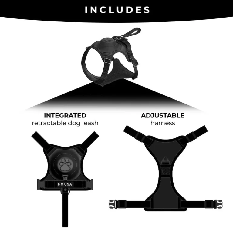 Pawsease™ Dog Harness with Integrated Retractable Lead