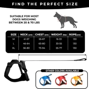 Pawsease™ Dog Harness with Integrated Retractable Lead