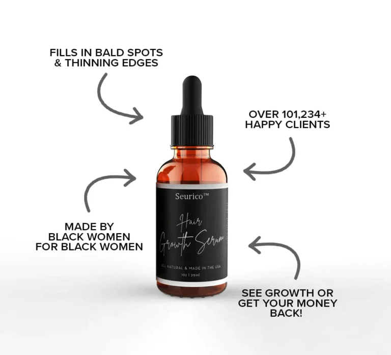 Seurico™Hair Growth Serum Designed for Black Women with Organic Herbs and Natural Vitamin