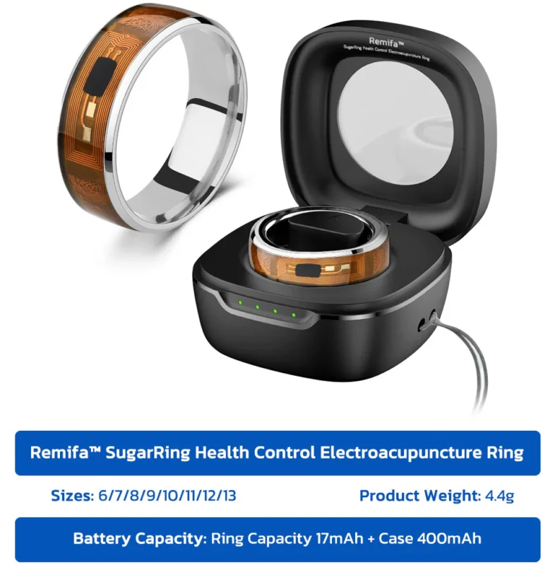 Remifa™ SugarRing Health Control Electroacupuncture Ring