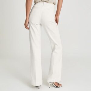 Seamed Front Wide Leg Jeans