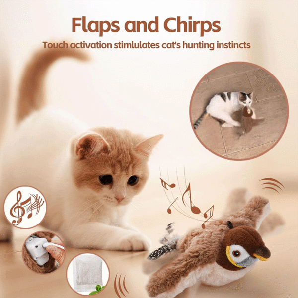 Interactive Chirping Bird Cat Toy