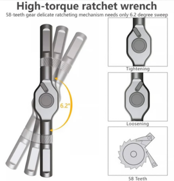 24 In 1 Ratchet Screwdriver Tool Kit - Image 4